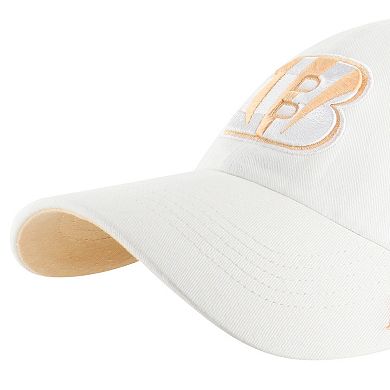 Women's '47 White Cincinnati Bengals Ballpark Cheer Clean Up Adjustable Hat