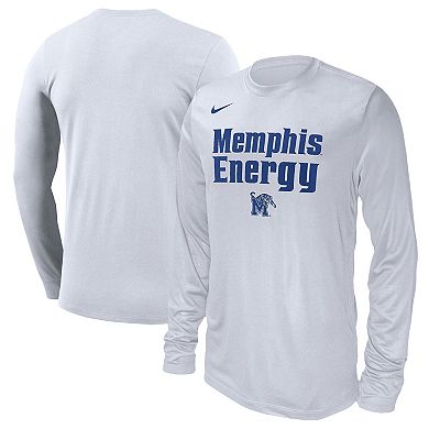 Unisex Nike  White Memphis Tigers 2024 On-Court Bench Long Sleeve T-Shirt