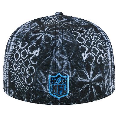 Men's New Era Black Detroit Lions Shibori 59FIFTY Fitted Hat
