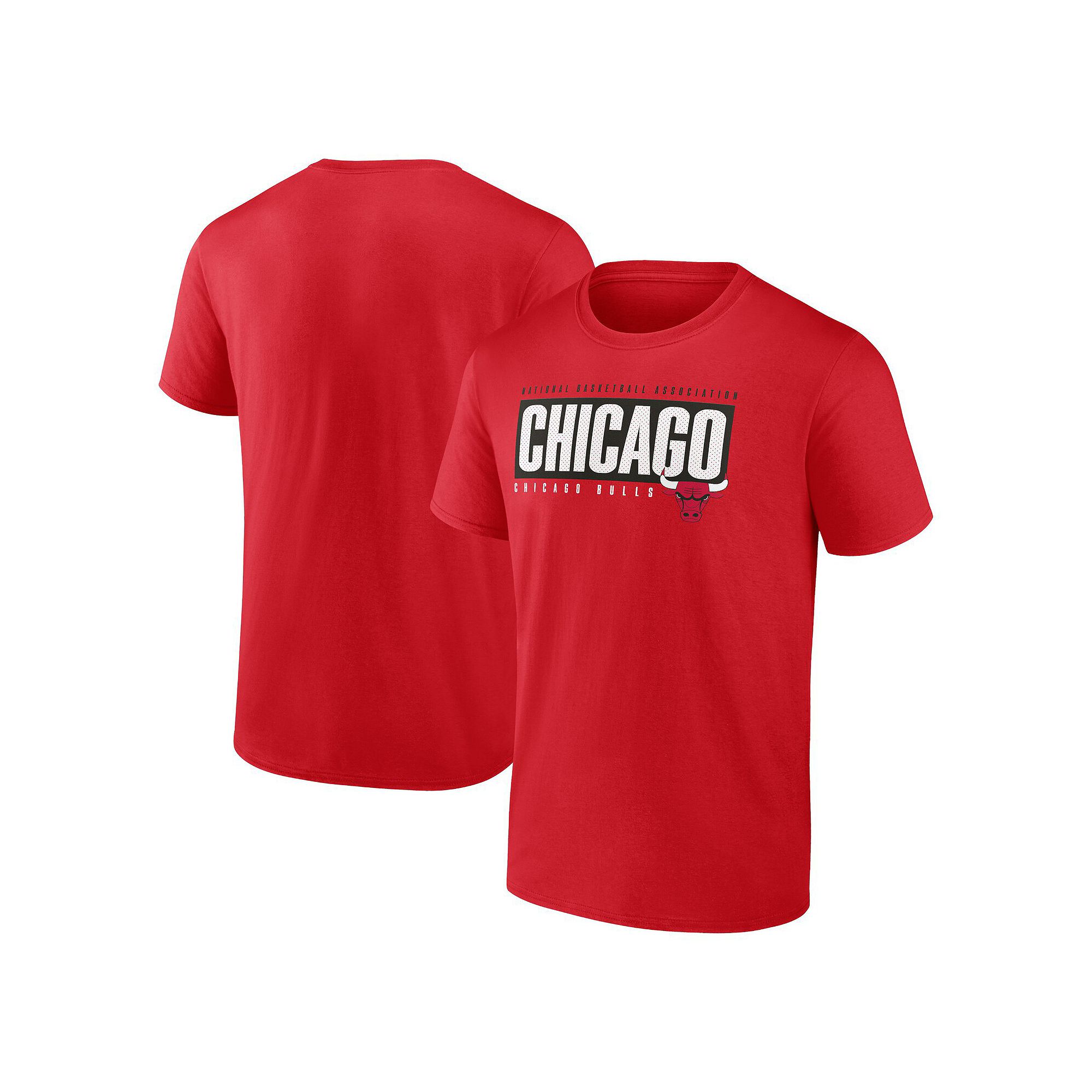 Mens Fanatics Branded Red Chicago Bulls Box Out T-Shirt, Size: Medium