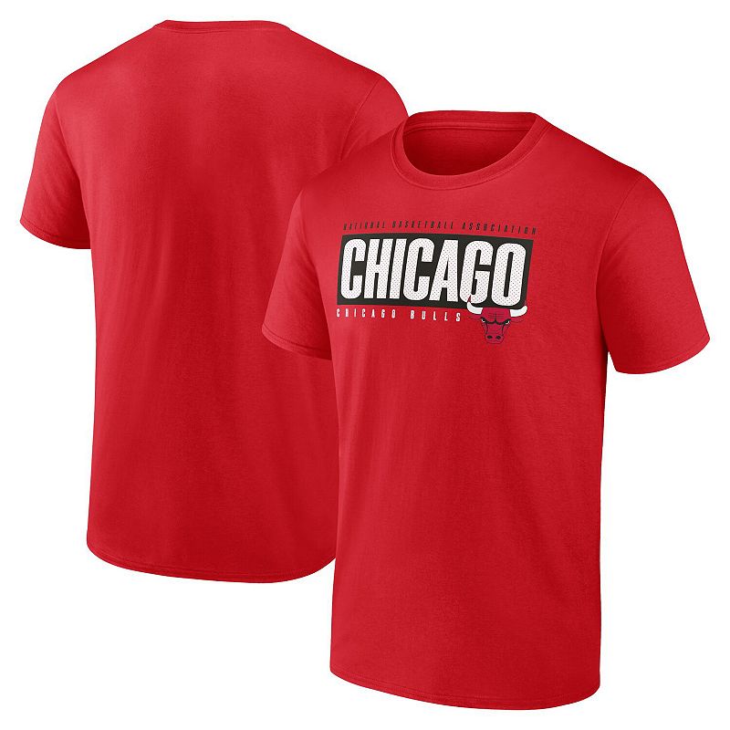Men's Fanatics Branded Red Chicago Bulls Box Out T-Shirt,
