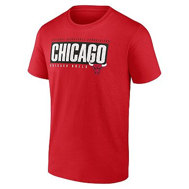Men's Fanatics Branded Red Chicago Bulls Box Out T-Shirt