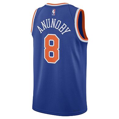 Unisex Nike OG Anunoby Blue New York Knicks Swingman Jersey - Icon Edition
