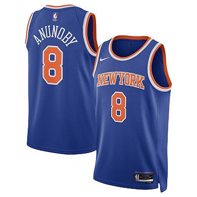 Unisex Nike OG Anunoby Blue New York Knicks Swingman Jersey - Icon Edition