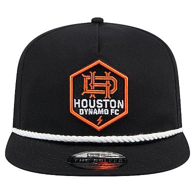 Men's New Era Black Houston Dynamo FC 2024 Kick Off Collection Golfer Snapback Hat