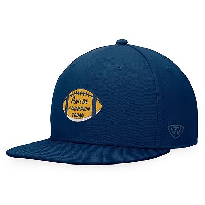 Men s Top of the World Navy Notre Dame Fighting Irish Play Like A Champion Today Fitted