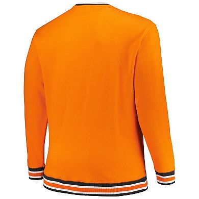 Men's New Era Orange Cincinnati Bengals Big & Tall Pullover Sweatshirt