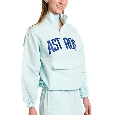 Women's Lusso Light Blue Houston Astros Parker Half-Zip Jacket