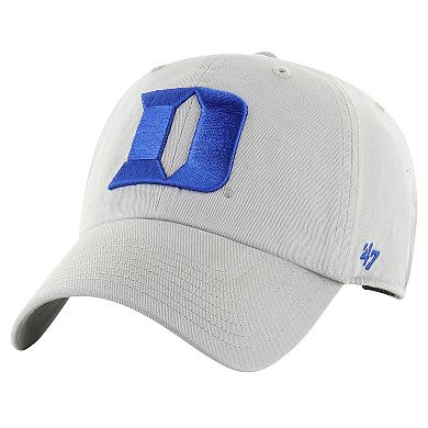 Men's '47 Gray Duke Blue Devils Clean Up Adjustable Hat