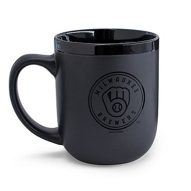 WinCraft Milwaukee Brewers 17oz. Black Tonal Ceramic Mug