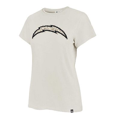 Women's '47 Cream Los Angeles Chargers Panthera Frankie T-Shirt