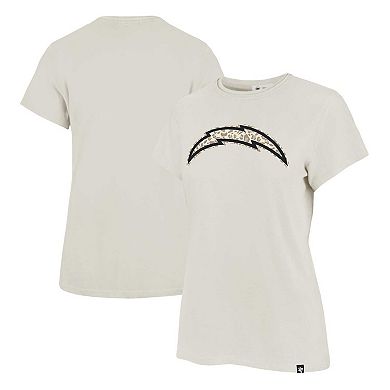 Women's '47 Cream Los Angeles Chargers Panthera Frankie T-Shirt