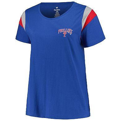 Women's Profile Royal Philadelphia Phillies Plus Size Scoop Neck T-Shirt