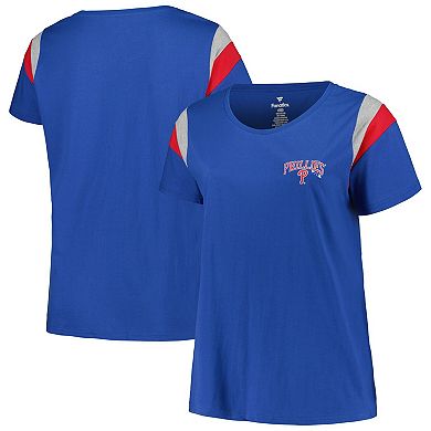 Women's Profile Royal Philadelphia Phillies Plus Size Scoop Neck T-Shirt