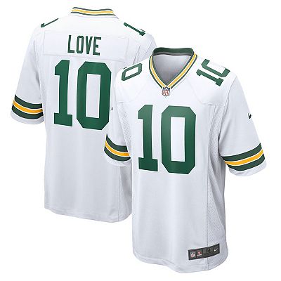 Men's Nike Jordan Love White Green Bay Packers Game Jersey