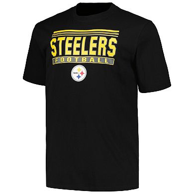 Men's Fanatics Branded Black Pittsburgh Steelers Big & Tall Pop T-Shirt