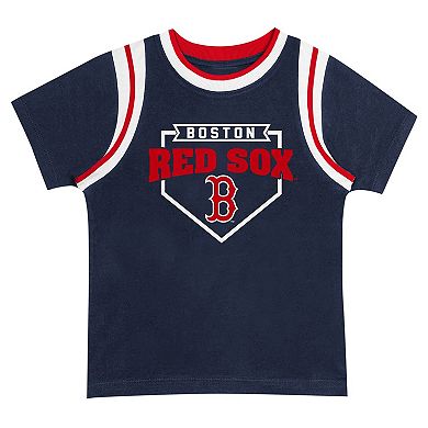 Toddler Fanatics Branded Navy/Gray Boston Red Sox Bases Loaded T-Shirt & Shorts Set