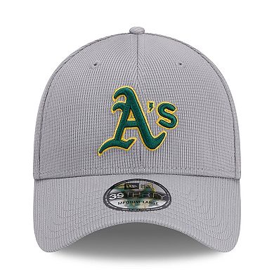 Men's New Era Gray Oakland Athletics Active Pivot 39THIRTY Flex Hat