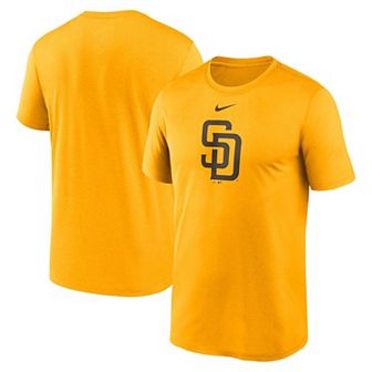 Men's Nike Gold San Diego Padres Legend Fuse Large Logo Performance T-Shirt
