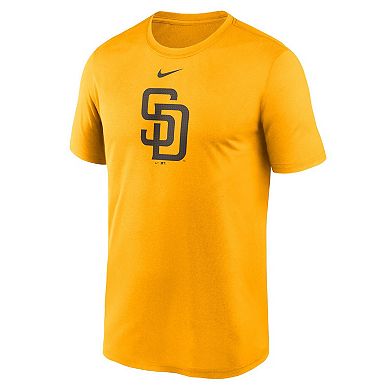 Men's Nike Gold San Diego Padres Legend Fuse Large Logo Performance T-Shirt