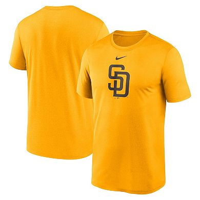 Men's Nike Gold San Diego Padres Legend Fuse Large Logo Performance T-Shirt