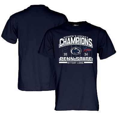 Unisex Blue 84  Navy Penn State Nittany Lions 2024 CHA Women's Ice Hockey Regular Season Conference Champions T-Shirt