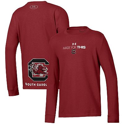 Youth red under armour long sleeve shirt sales