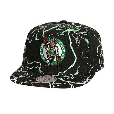 Men's Mitchell & Ness Black Boston Celtics Storm Season Snapback Hat