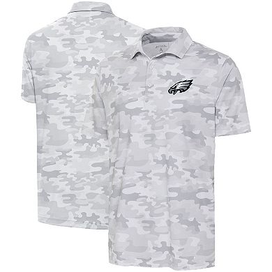 Men's Antigua White Philadelphia Eagles Collide Polo