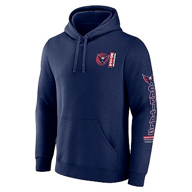 Men's Fanatics Branded Navy Washington Capitals Revolution Pullover Hoodie
