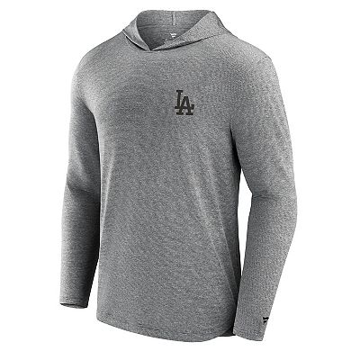 Men's Fanatics Signature Black Los Angeles Dodgers Front Office Tech Lightweight Hoodie T-Shirt