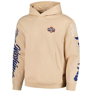 Unisex The Wild Collective Cream Washington Mystics Graffiti Acid Wash Pullover Hoodie
