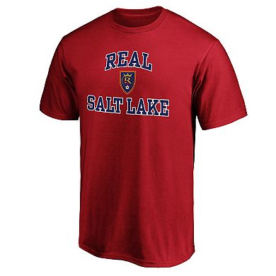 Men's Fanatics Branded Red Real Salt Lake Heart & Soul T-Shirt