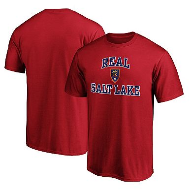 Men's Fanatics Branded Red Real Salt Lake Heart & Soul T-Shirt