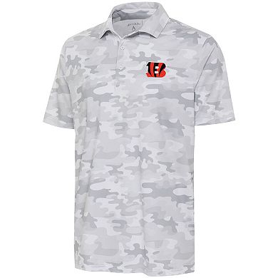 Men's Antigua White Cincinnati Bengals Collide Polo
