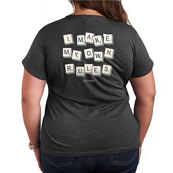Plus Scrabble Make Own Rules Graphic Tee by Hasbro