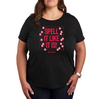 Plus Scrabble Spell It Like It Is Graphic Tee by Hasbro