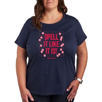 Plus Scrabble Spell It Like It Is Graphic Tee by Hasbro