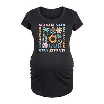 Maternity Sun Salt Sand Icons Graphic Tee