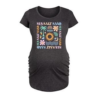 Maternity Sun Salt Sand Icons Graphic Tee