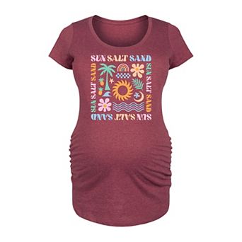 Maternity Sun Salt Sand Icons Graphic Tee
