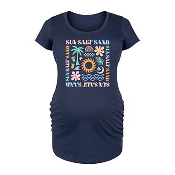 Maternity Sun Salt Sand Icons Graphic Tee