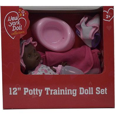 The New York Doll Collection 12 Inch Drink And Wet Potty Training Baby Doll