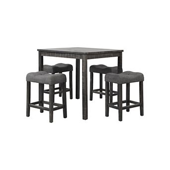 Best Master Furniture Vitalita 5 pc Wood Counter Height Dining Set