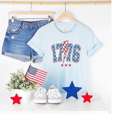 1776 in Metallic Puff with Stars Tee main image 0
