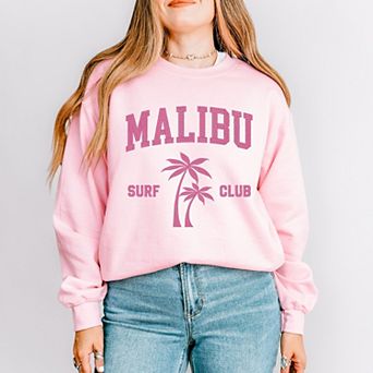 Embroidered Malibu Surf Club 2XL Light Pink