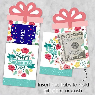 Big Dot Of Happiness Colorful Floral Happy Mother's Day Money & Nifty Gifty Card Holders 8 Ct