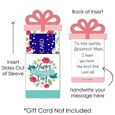 Big Dot Of Happiness Colorful Floral Happy Mother's Day Money & Nifty Gifty Card Holders 8 Ct