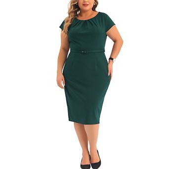 Plus Size Office Dress For Women 50s 60s Vintage Pencil Dress Bodycon Wear To Work Dresses