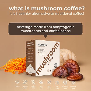 TRUMETA 30 Sachets of Organic Mushroom Coffee Blend